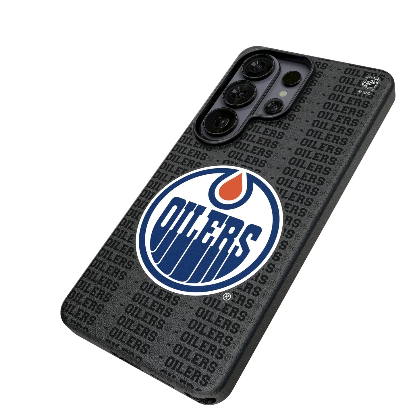 Edmonton Oilers Text Backdrop MagSafe Compatible Phone Case for Samsung Galaxy