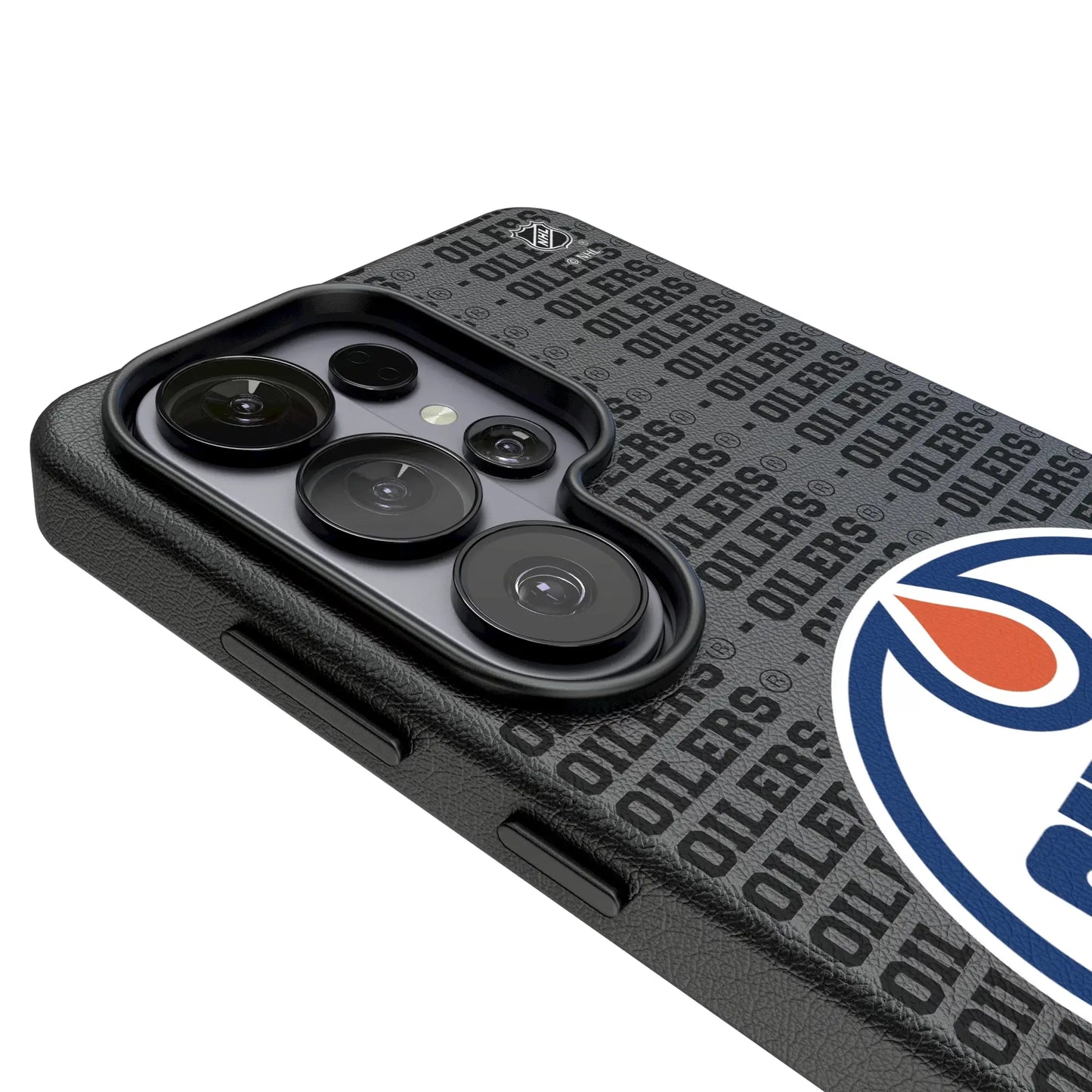 Edmonton Oilers Text Backdrop MagSafe Compatible Phone Case for Samsung Galaxy
