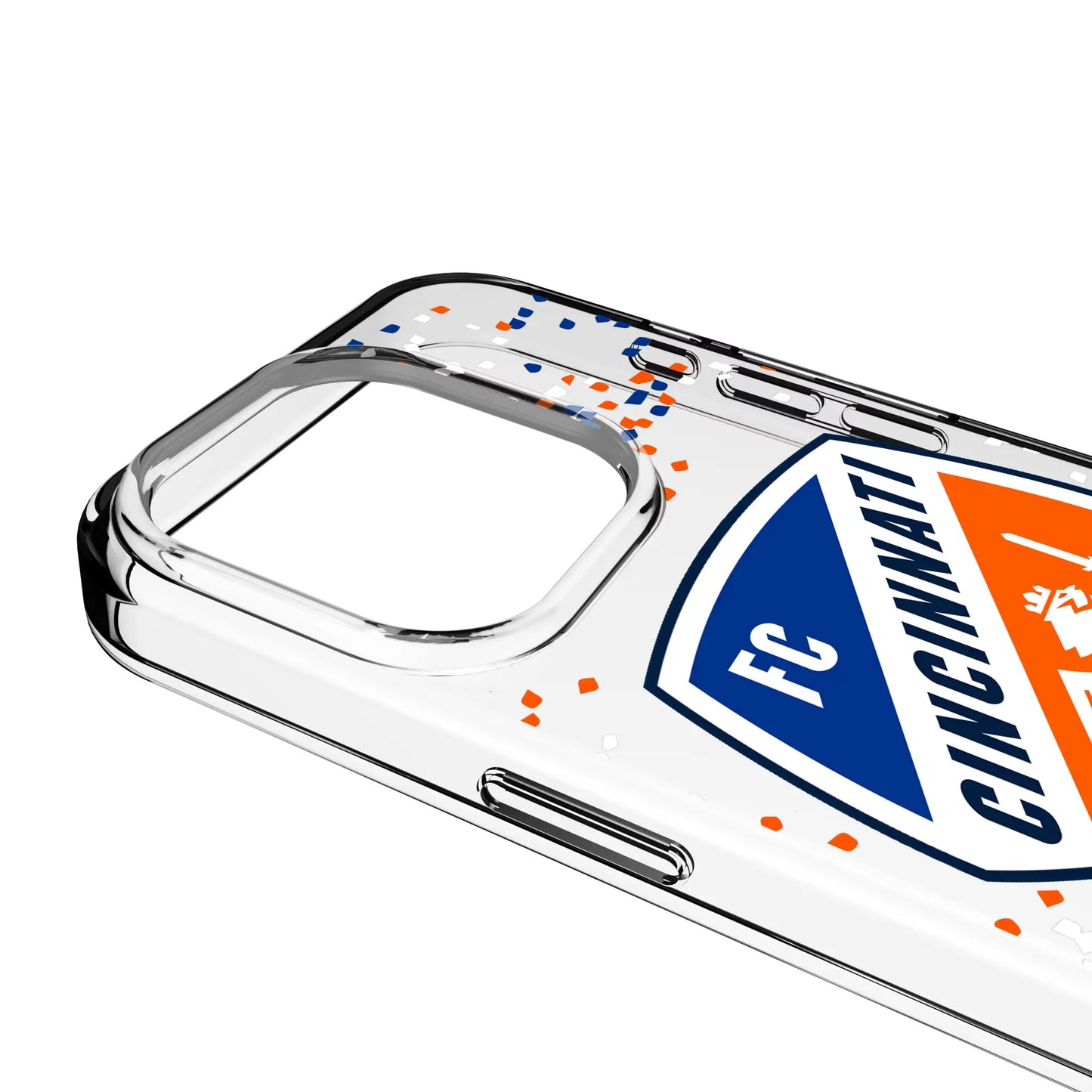 FC Cincinnati Confetti Clear Phone Case for Apple iPhone
