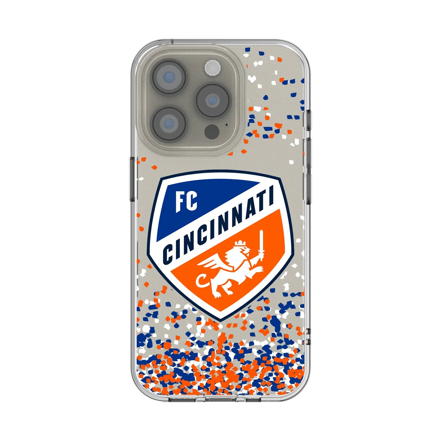 FC Cincinnati Confetti Clear Phone Case for Apple iPhone
