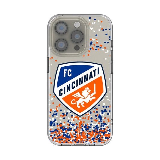 FC Cincinnati Confetti Clear Phone Case for Apple iPhone