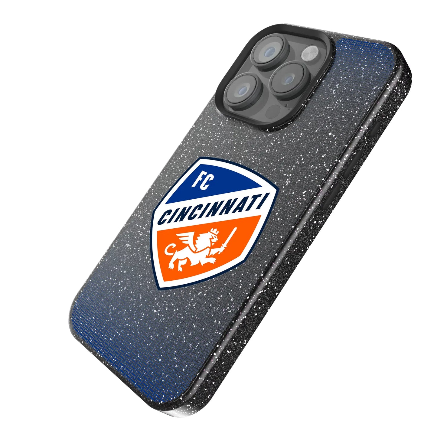 FC Cincinnati Linen Black Bling Phone Case for Apple iPhone