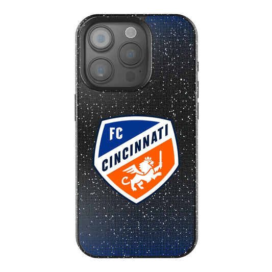 FC Cincinnati Linen Black Bling Phone Case for Apple iPhone