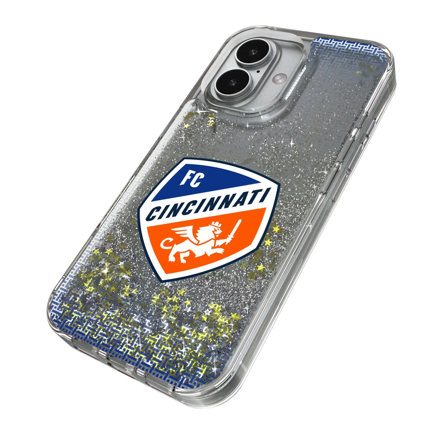 FC Cincinnati Linen Glitter Phone Case for Apple iPhone