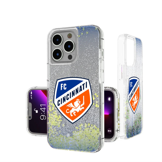 FC Cincinnati Linen Glitter Phone Case for Apple iPhone