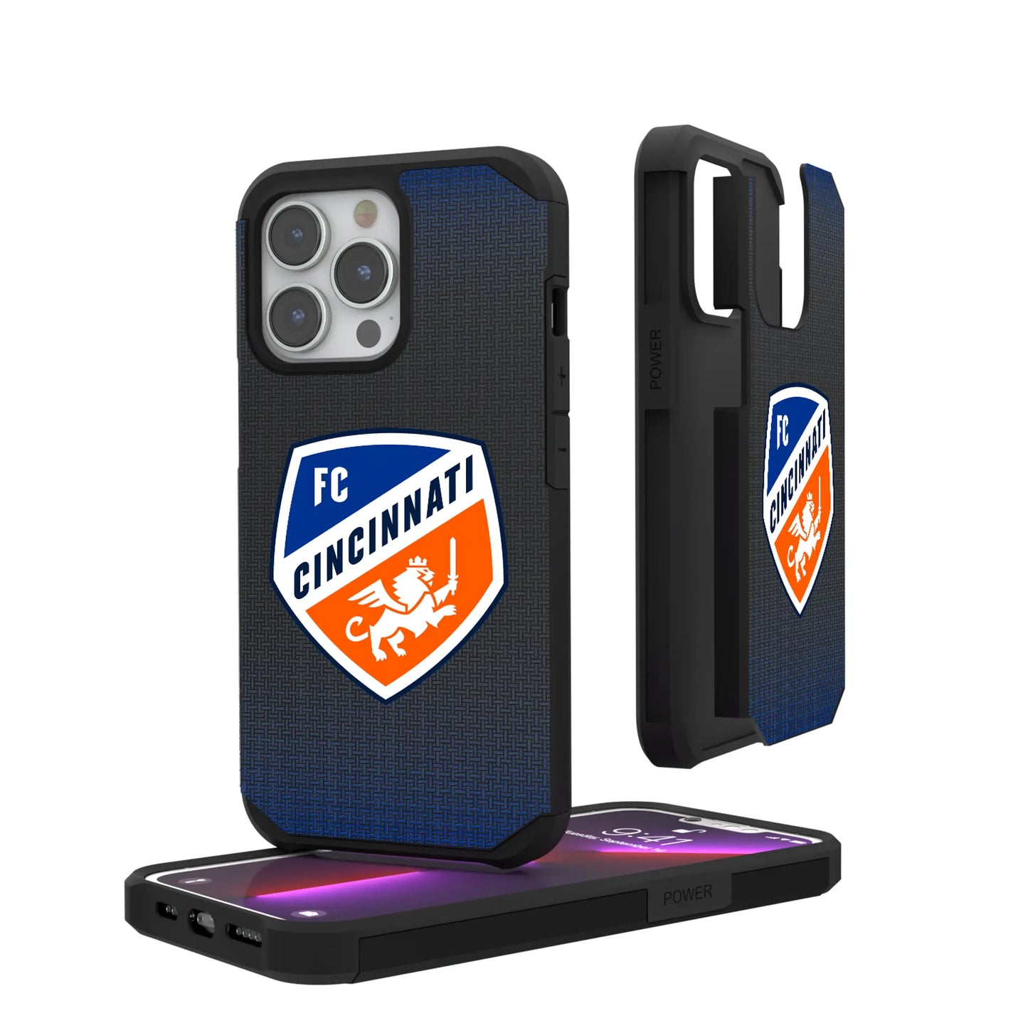FC Cincinnati Linen Rugged Phone Case for Apple iPhone