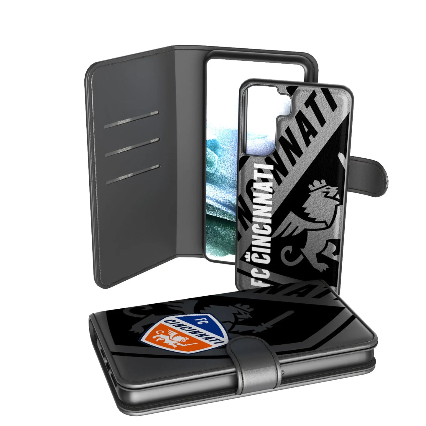 FC Cincinnati Monocolor Tilt Wallet Phone Case for Apple iPhone