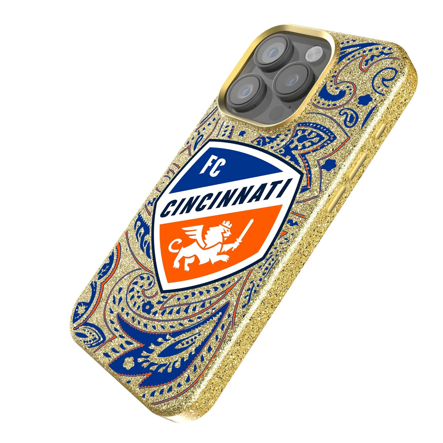 FC Cincinnati Paisley Bling Phone Case for Apple iPhone