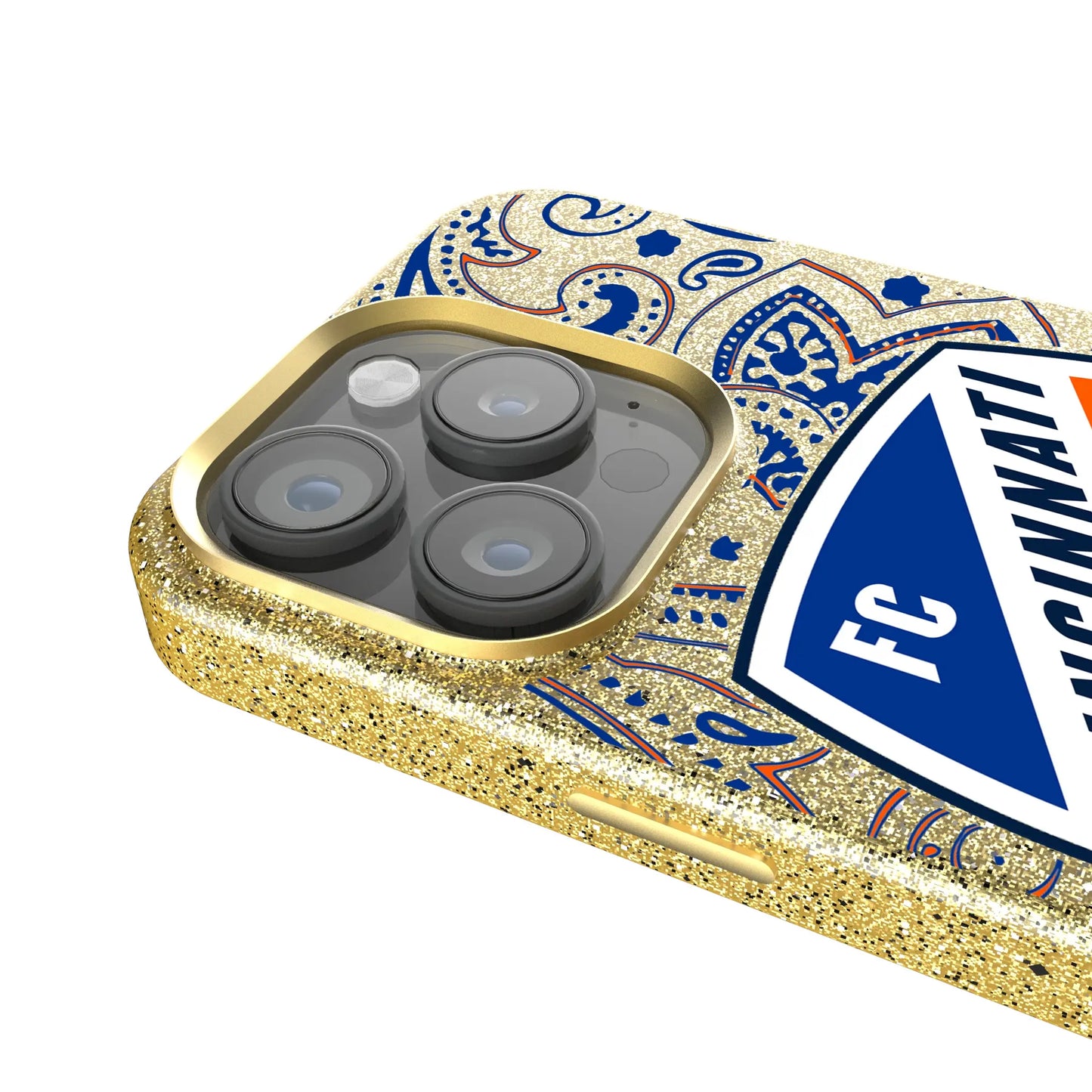 FC Cincinnati Paisley Bling Phone Case for Apple iPhone