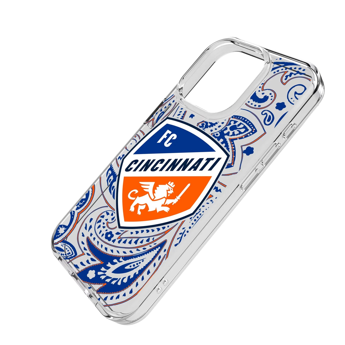 FC Cincinnati Paisley Clear Phone Case for Apple iPhone