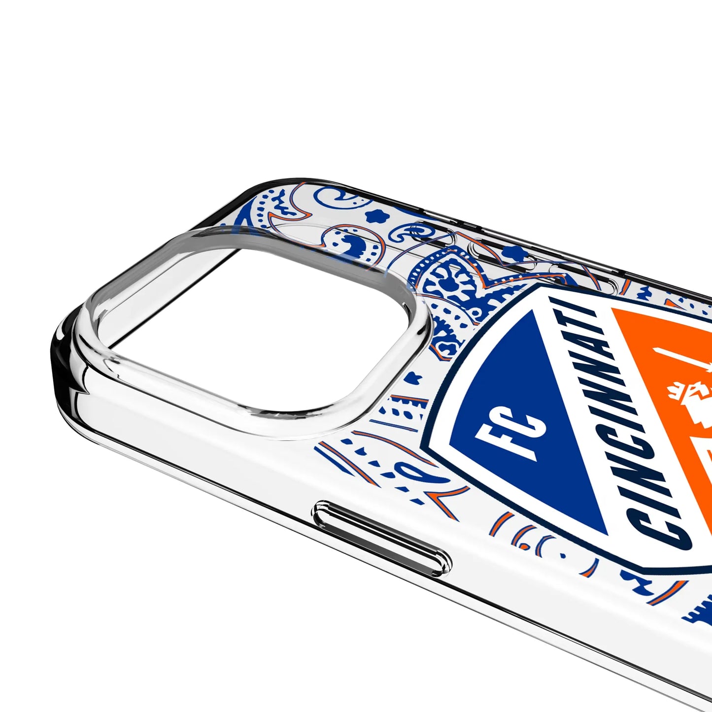 FC Cincinnati Paisley Clear Phone Case for Apple iPhone