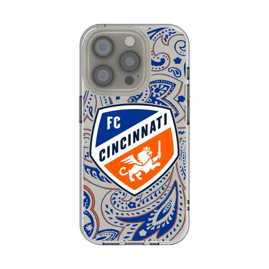 FC Cincinnati Paisley Clear Phone Case for Apple iPhone