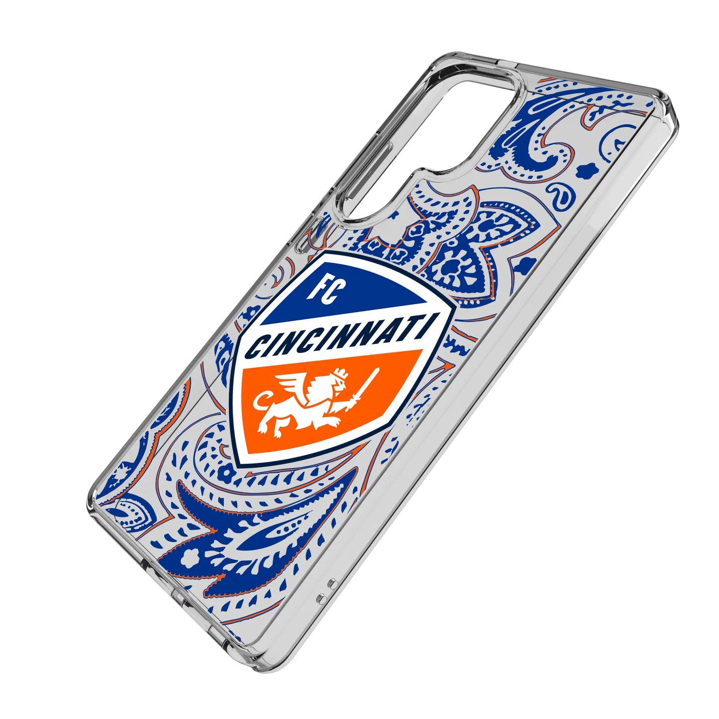 FC Cincinnati Paisley Clear Phone Case for Samsung Galaxy