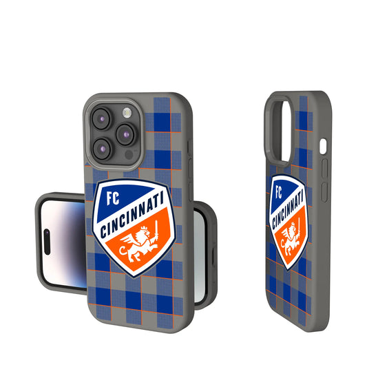 FC Cincinnati Plaid Soft Touch Phone Case for Apple iPhone