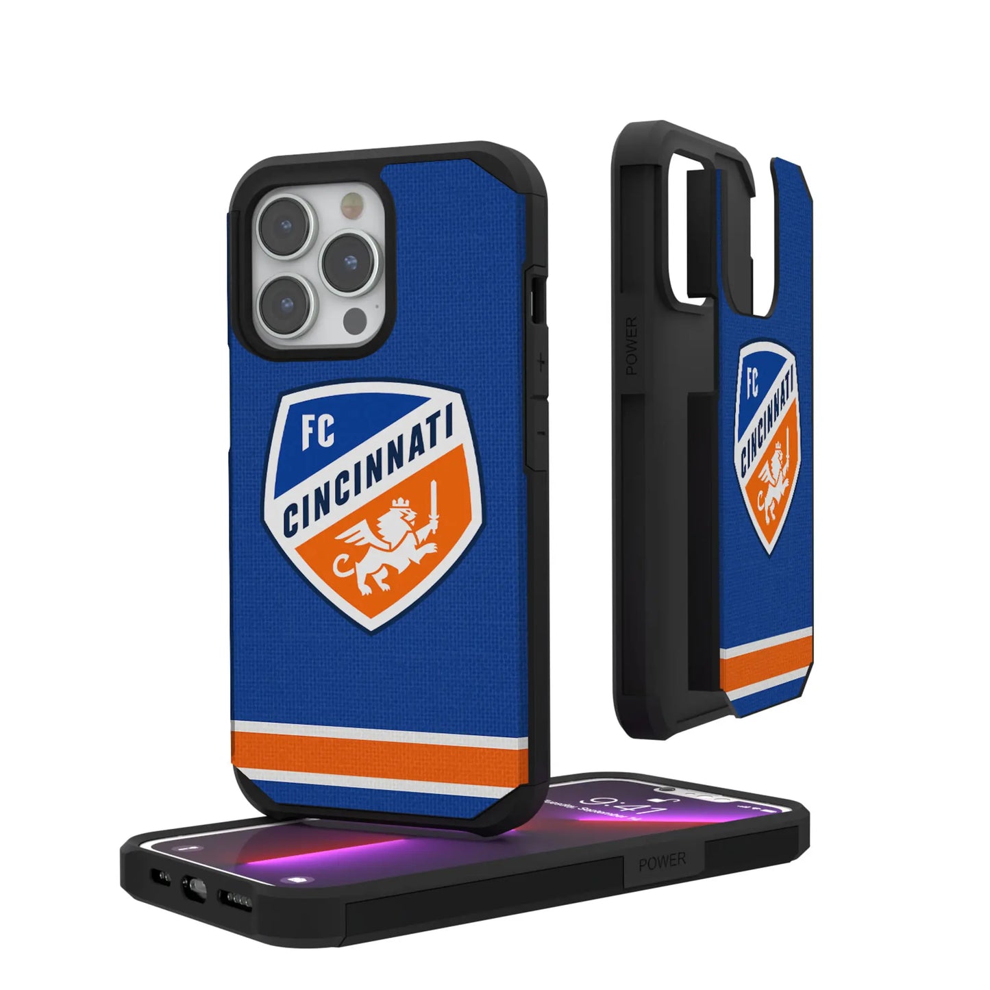 FC Cincinnati Stripe Rugged Phone Case for Apple iPhone