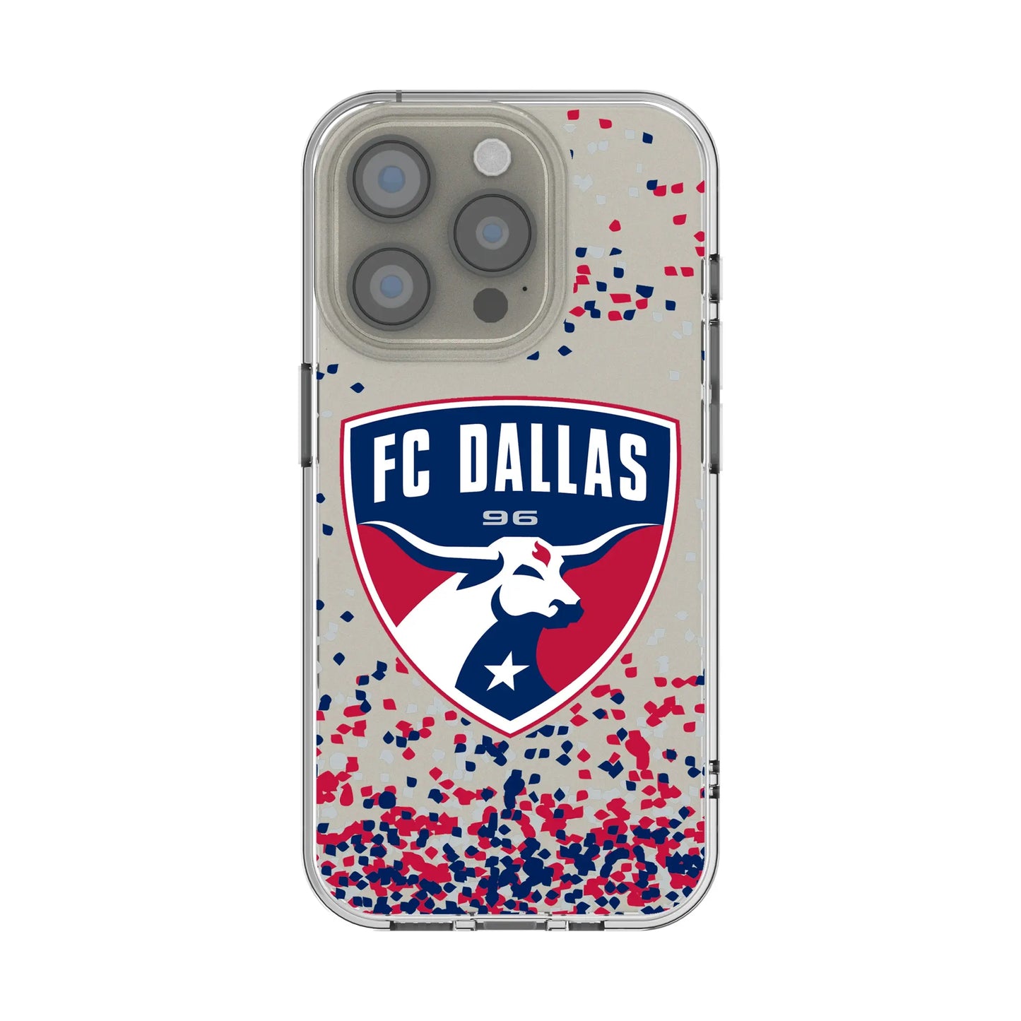 FC Dallas Confetti Clear Phone Case for Apple iPhone
