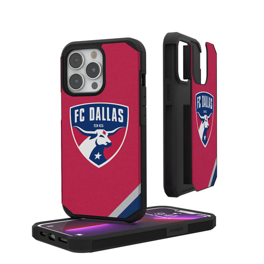 FC Dallas Diagonal Stripe Rugged Phone Case for Apple iPhone