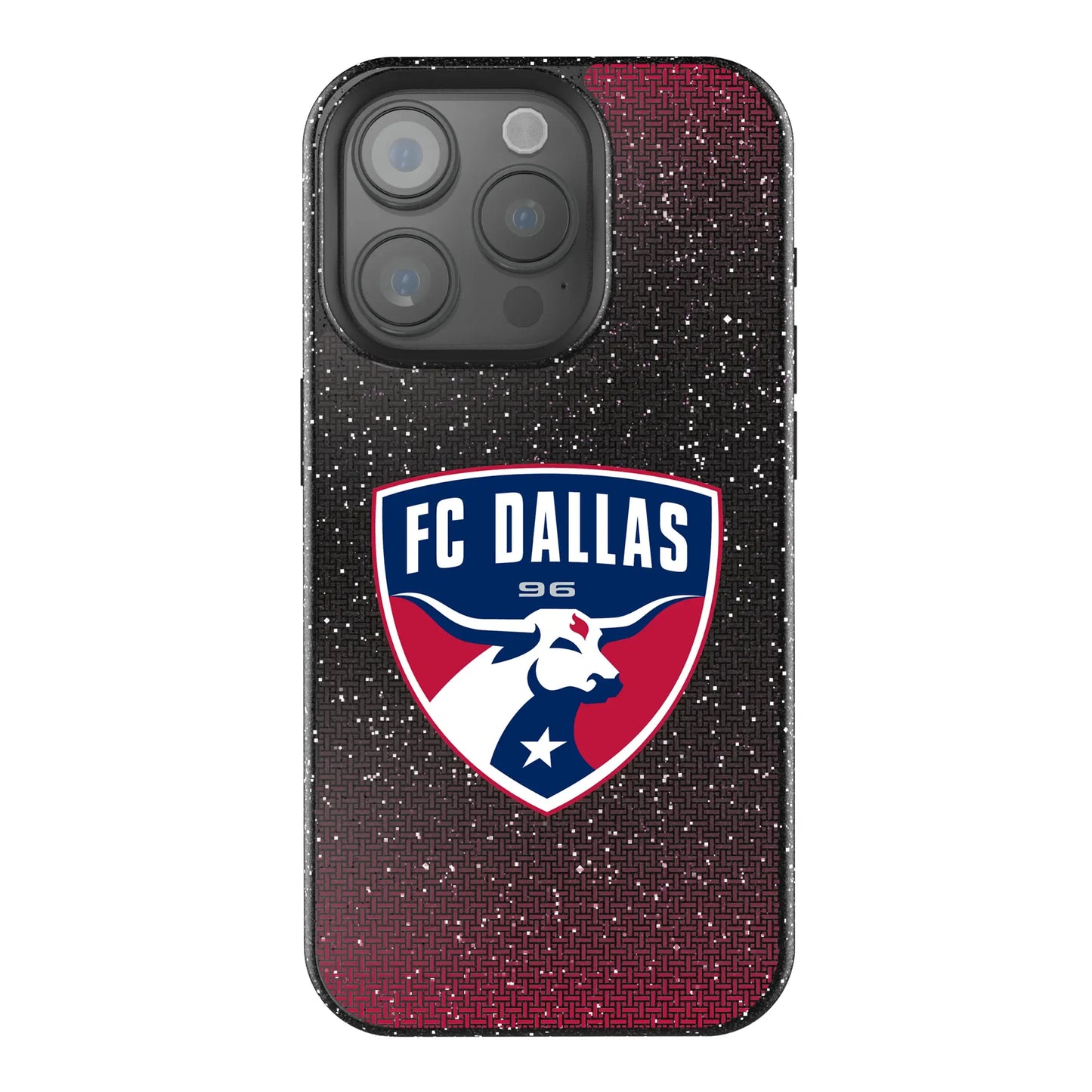 FC Dallas Linen Black Bling Phone Case for Apple iPhone