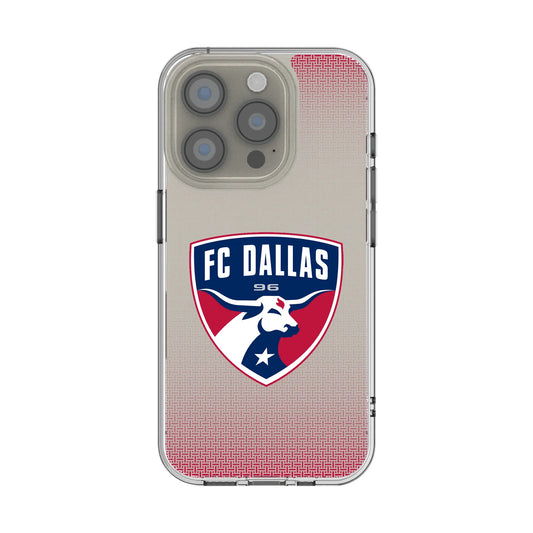 FC Dallas Linen Clear Phone Case for Apple iPhone