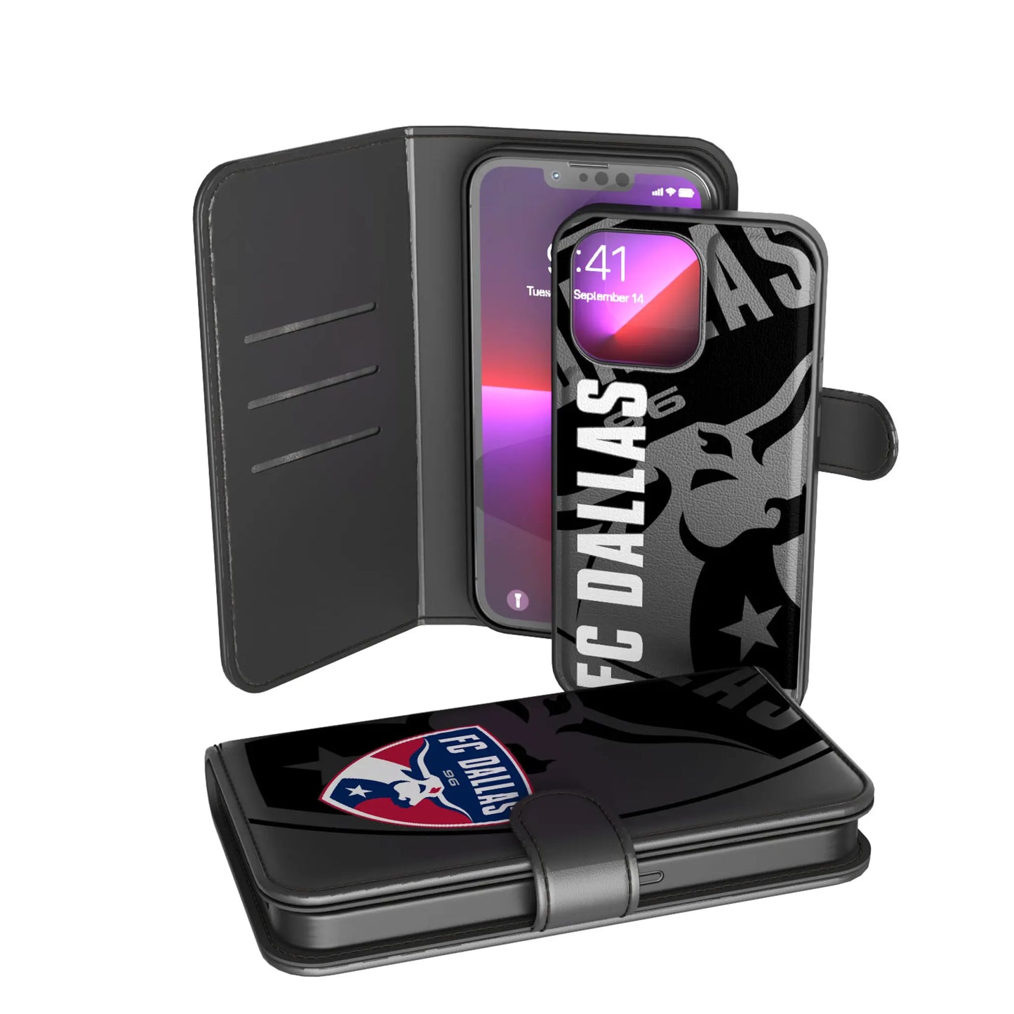 FC Dallas Monocolor Tilt Wallet Phone Case for Apple iPhone