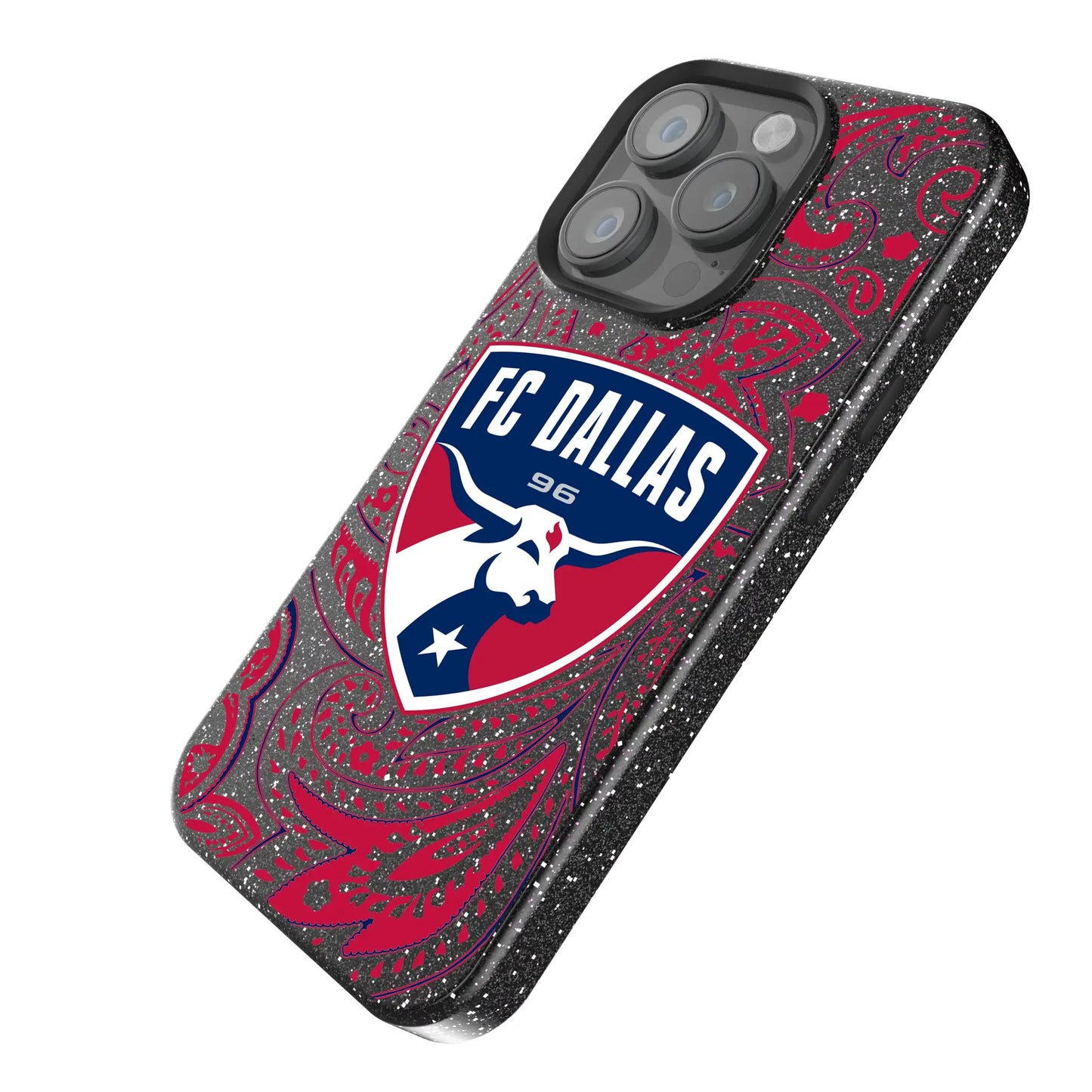 FC Dallas Paisley Black Bling Phone Case for Apple iPhone