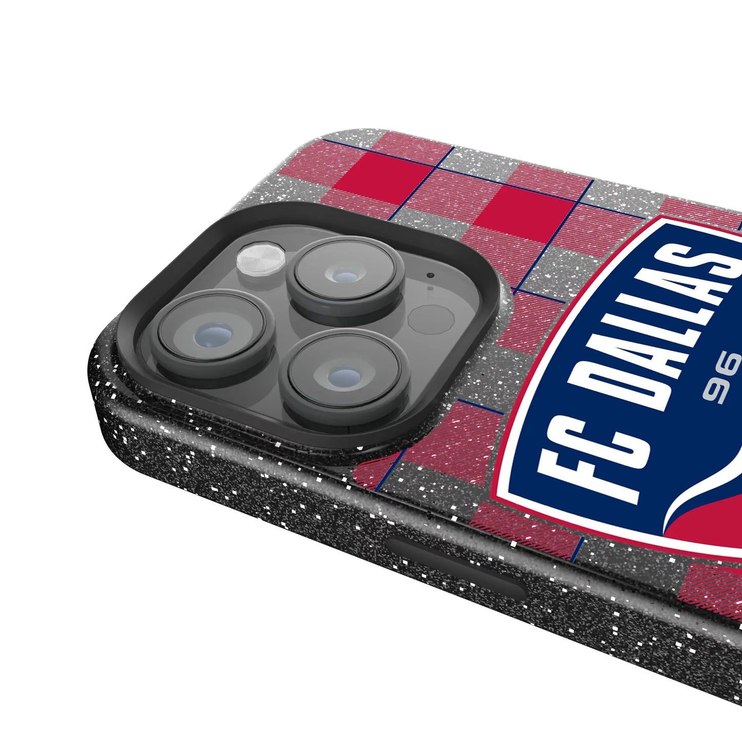 FC Dallas Plaid Black Bling Phone Case for Apple iPhone