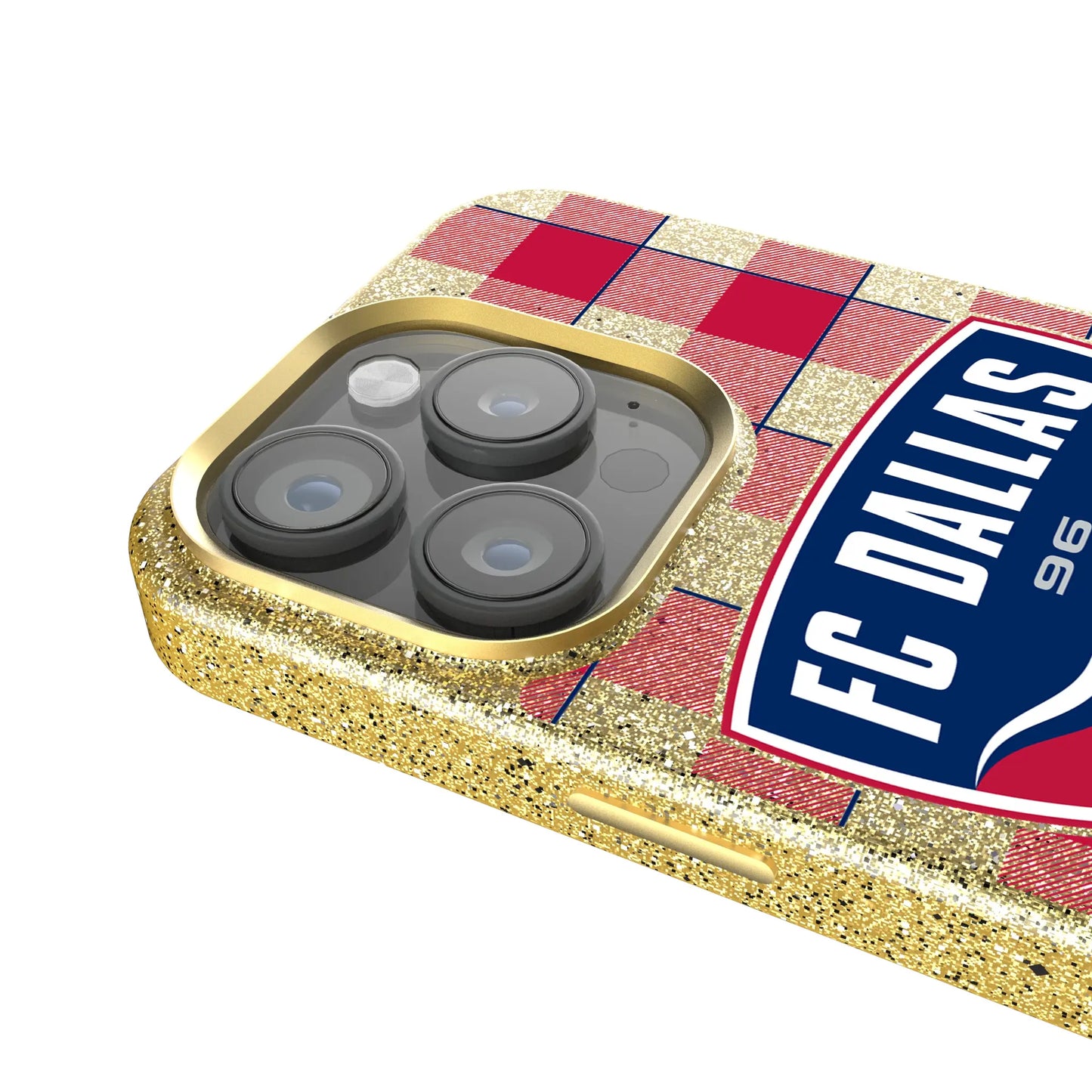FC Dallas Plaid Bling Phone Case for Apple iPhone