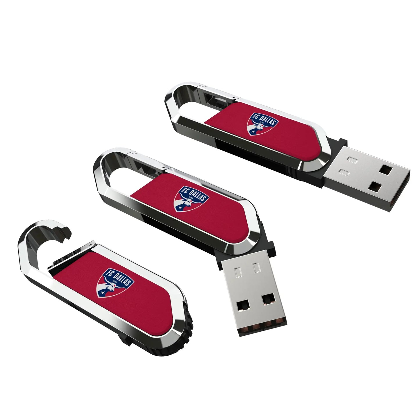 FC Dallas Solid USB 64GB Clip Style Flash Drive