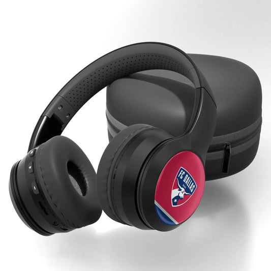FC Dallas Stripe Wireless Over-Ear BT Headphones With Case