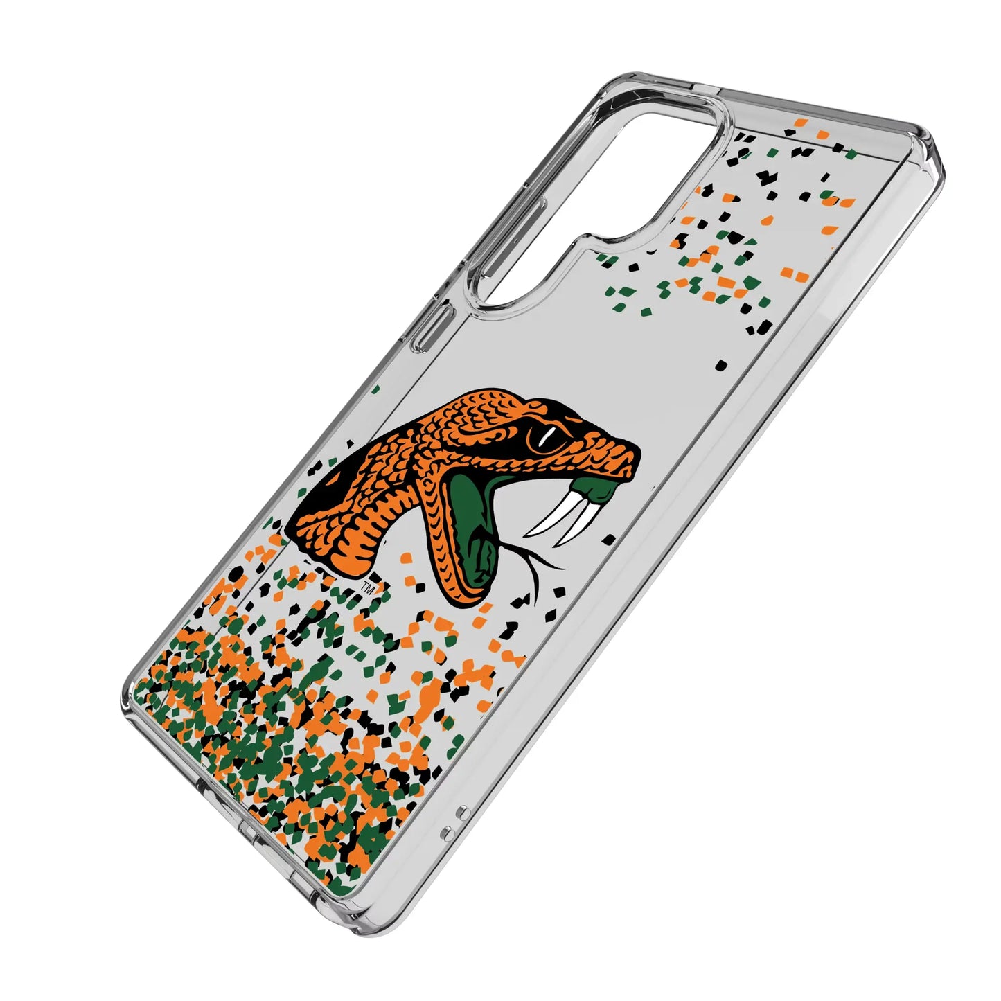 Florida A&M University Rattlers Confetti Clear Phone Case for Samsung Galaxy