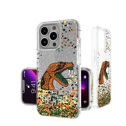 Florida A&M University Rattlers Confetti Glitter Phone Case for Apple iPhone