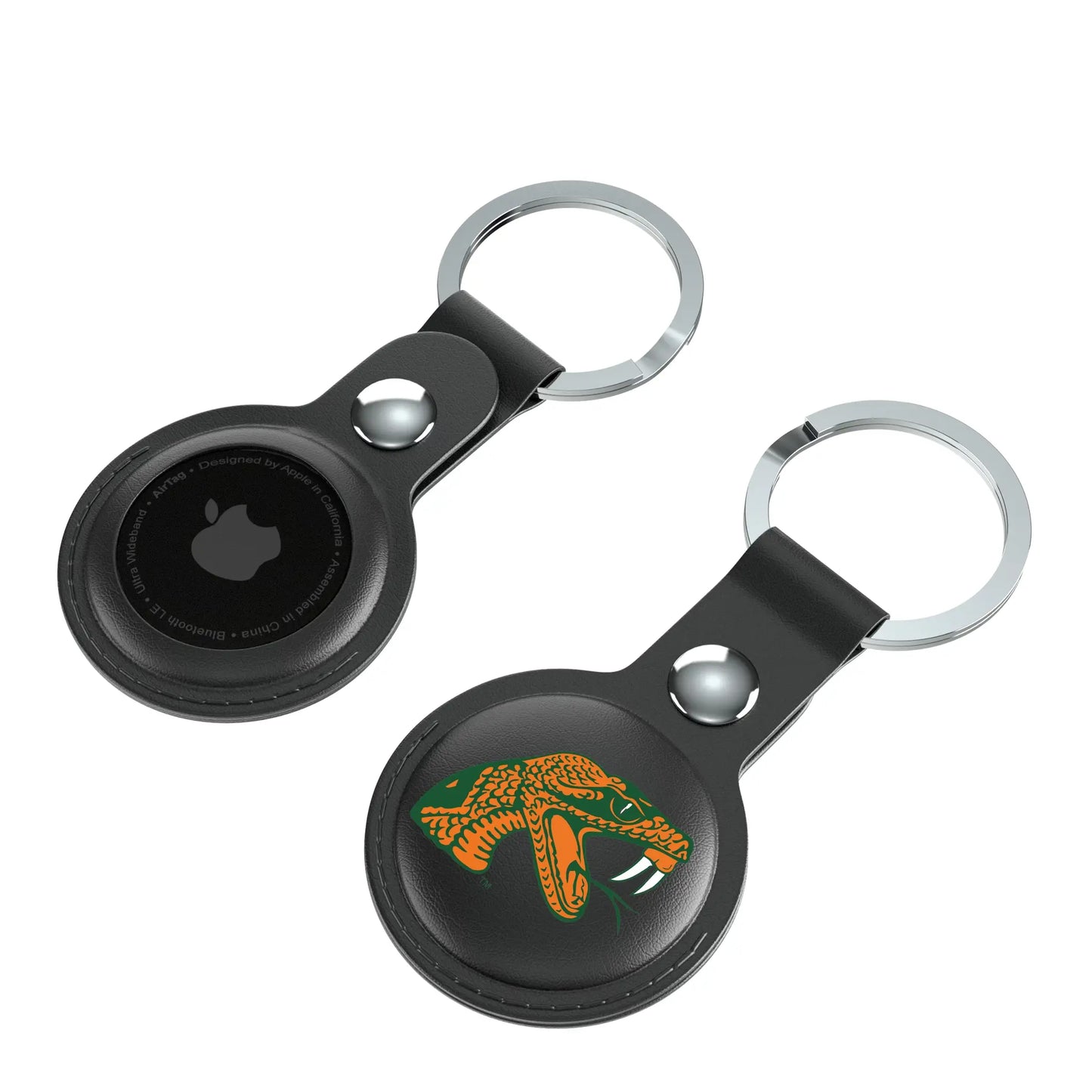 Florida A&M University Rattlers Insignia Black Airtag Holder 2-Pack