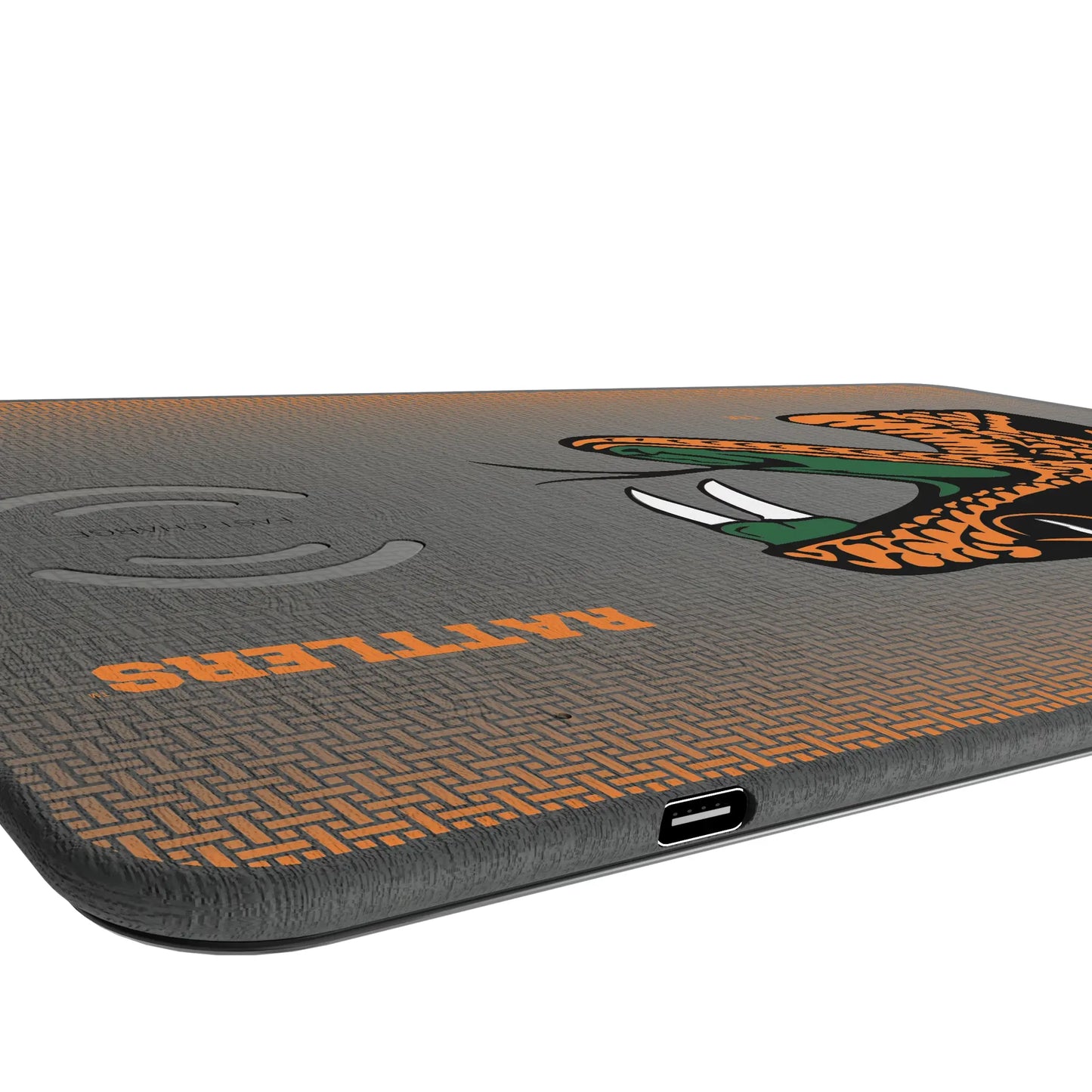 Florida A&M University Rattlers Linen 15-Watt Wireless Charger and Mouse Pad
