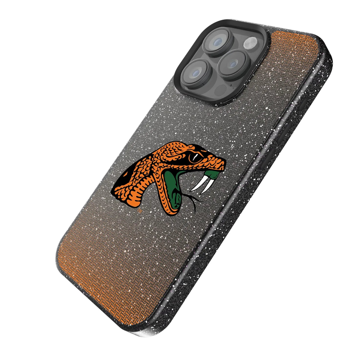 Florida A&M University Rattlers Linen Black Bling Phone Case for Apple iPhone