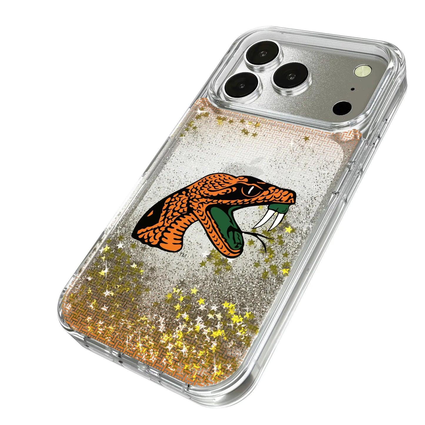 Florida A&M University Rattlers Linen Glitter Phone Case for Apple iPhone