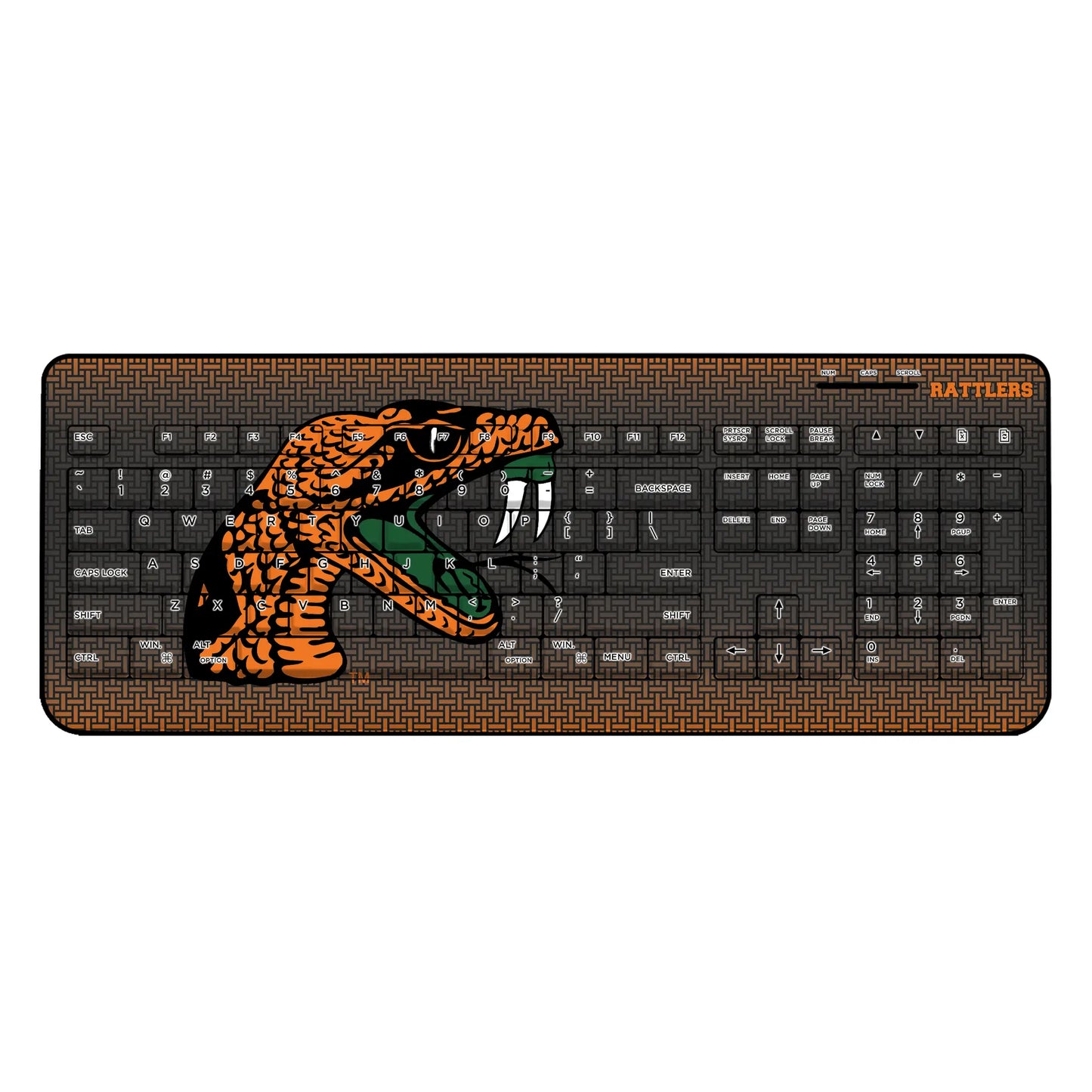 Florida A&M University Rattlers Linen Wireless USB Keyboard
