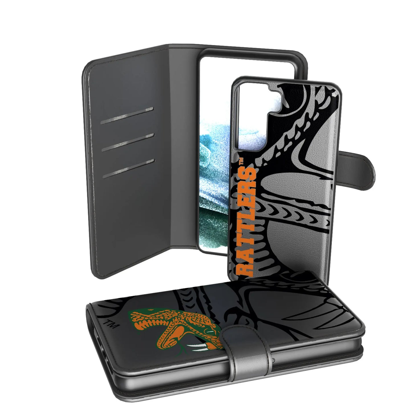 Florida A&M University Rattlers Monocolor Tilt Wallet Phone Case for Apple iPhone
