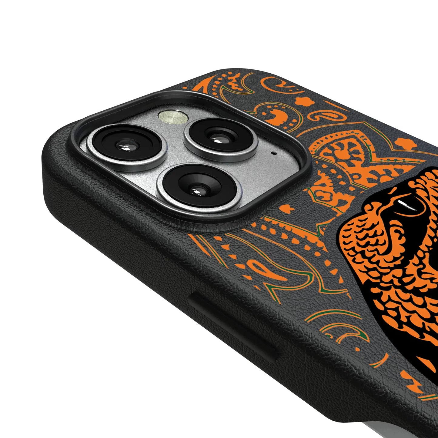 Florida A&M University Rattlers Paisley MagSafe Compatible Phone Case for Apple iPhone