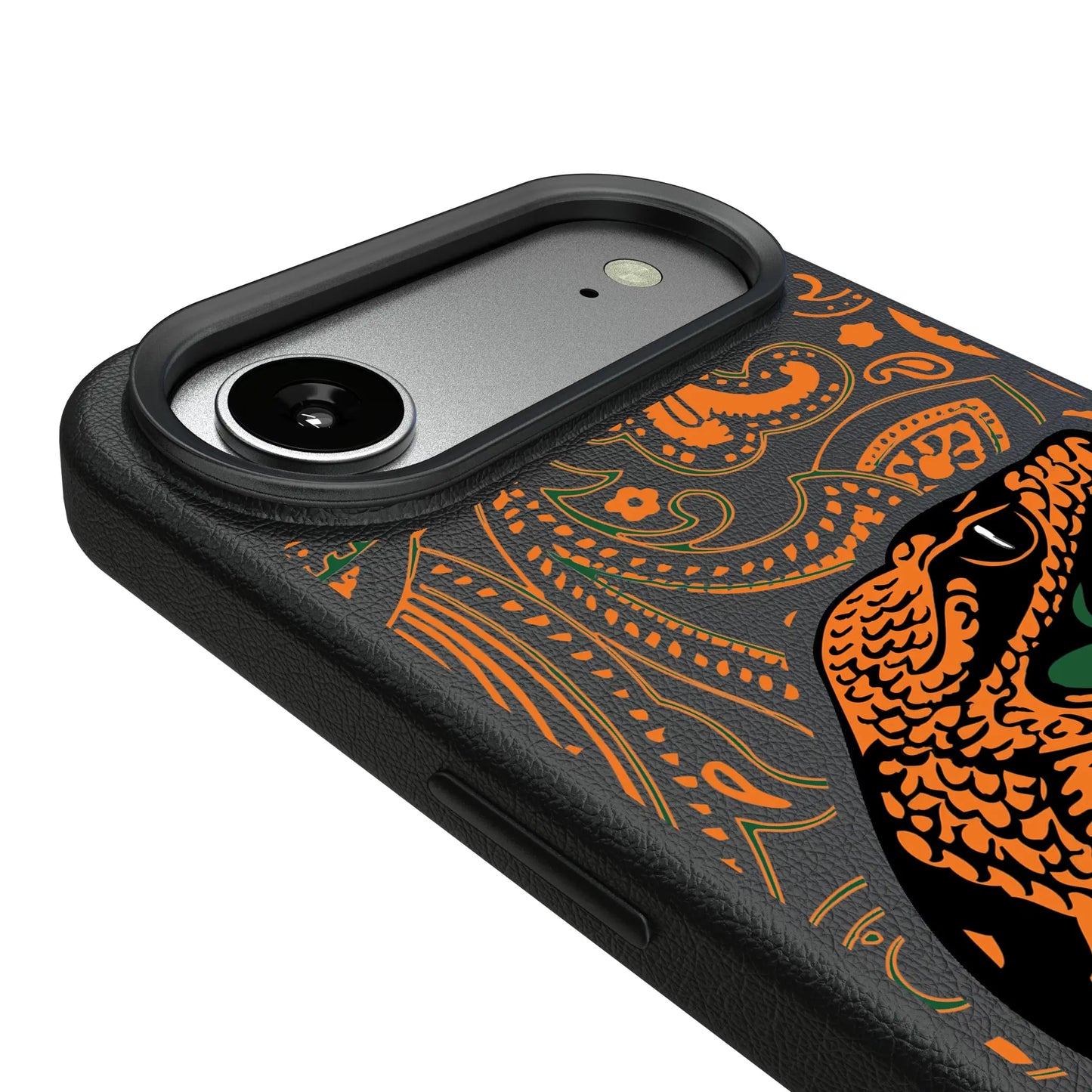 Florida A&M University Rattlers Paisley MagSafe Compatible Phone Case for Apple iPhone