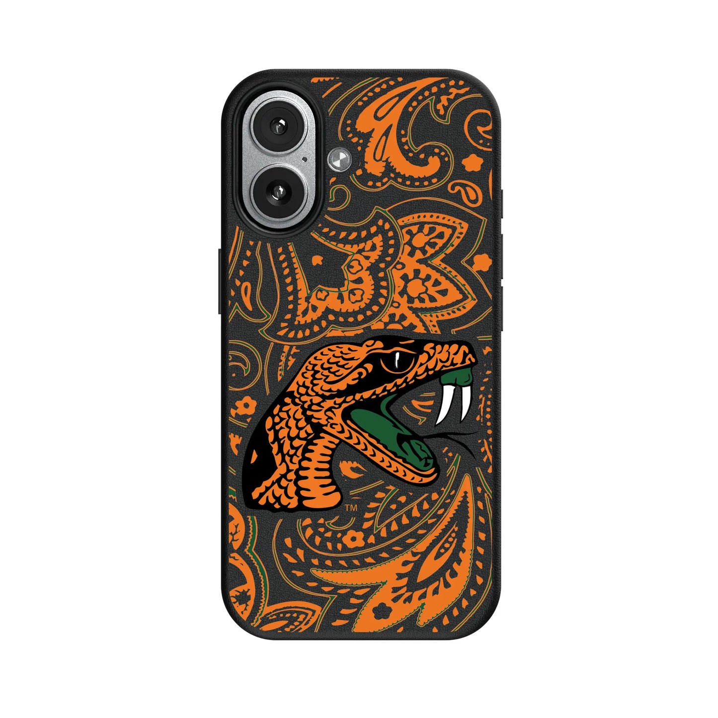 Florida A&M University Rattlers Paisley MagSafe Compatible Phone Case for Apple iPhone
