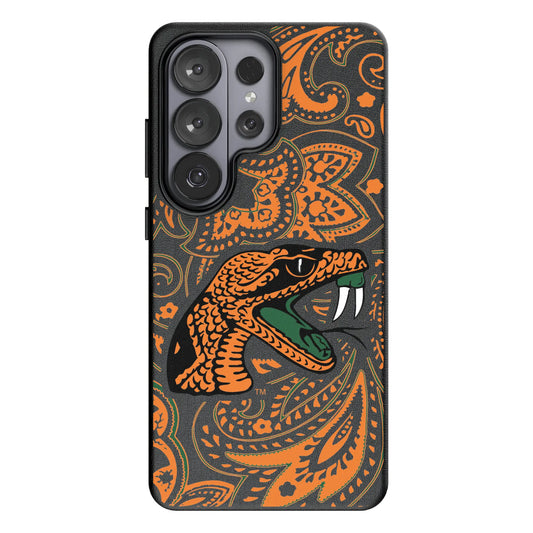 Florida A&M University Rattlers Paisley MagSafe Compatible Phone Case for Samsung Galaxy