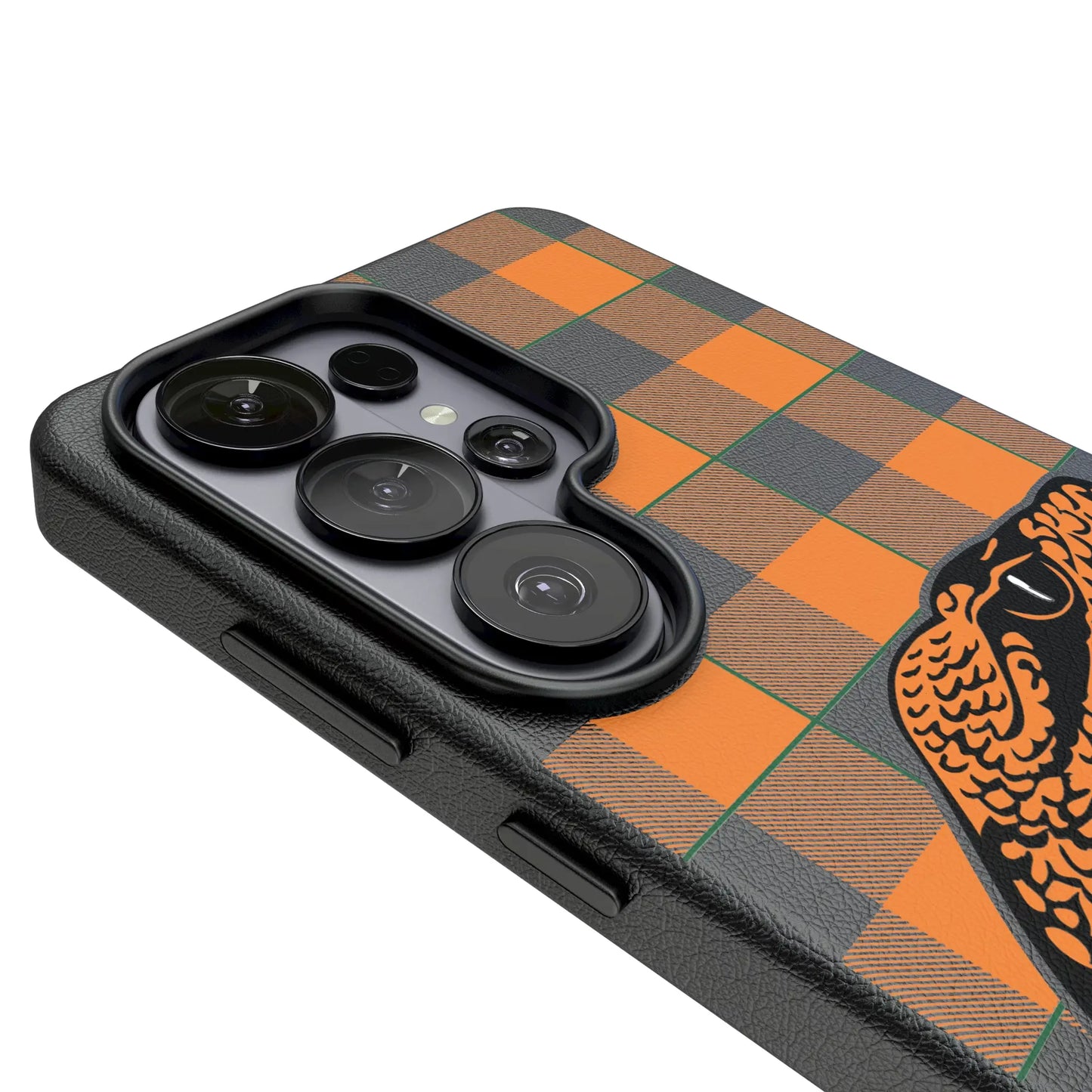 Florida A&M University Rattlers Plaid MagSafe Compatible Phone Case for Samsung Galaxy