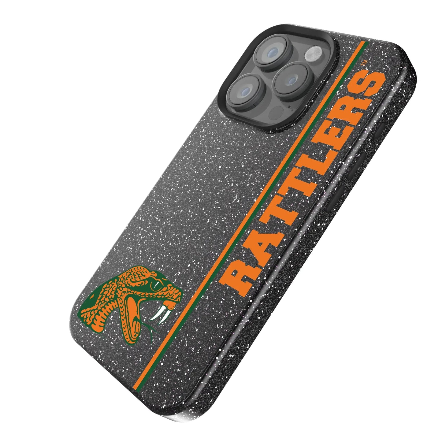 Florida A&M University Rattlers Sidebar Black Bling Phone Case for Apple iPhone