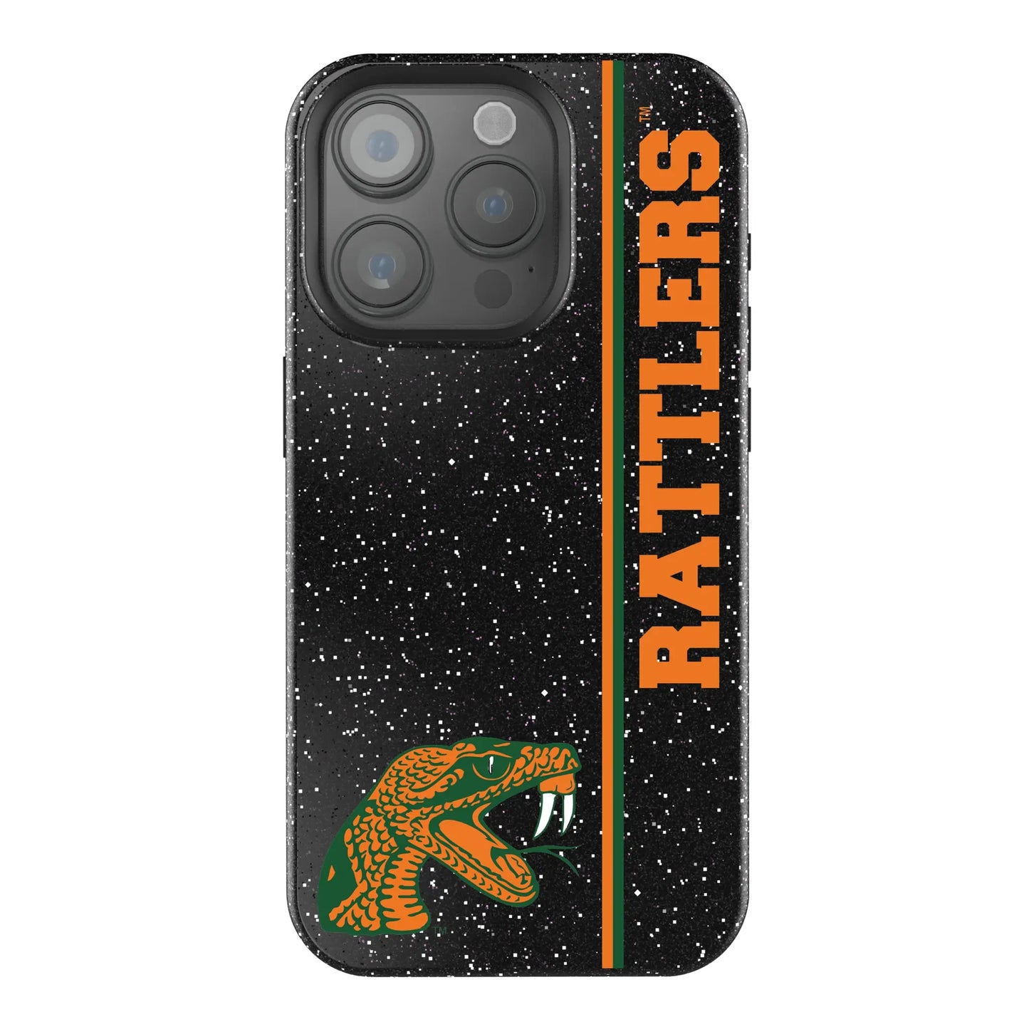 Florida A&M University Rattlers Sidebar Black Bling Phone Case for Apple iPhone