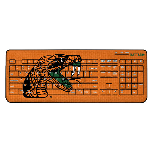 Florida A&M University Rattlers Solid Wireless USB Keyboard