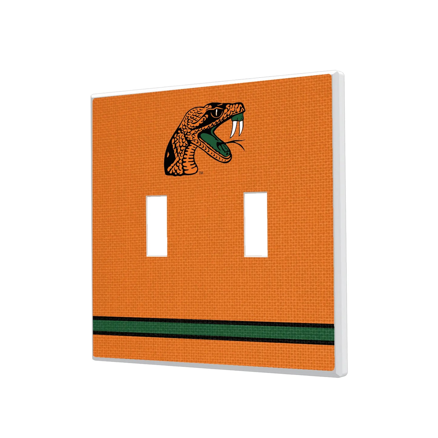 Florida A&M University Rattlers Stripe Hidden-Screw Light Switch Plate