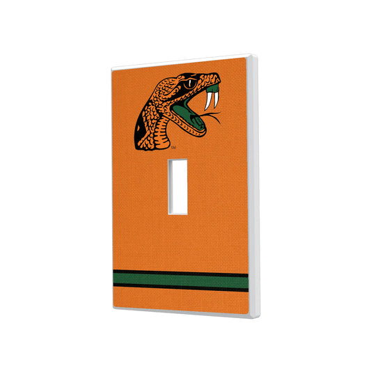 Florida A&M University Rattlers Stripe Hidden-Screw Light Switch Plate
