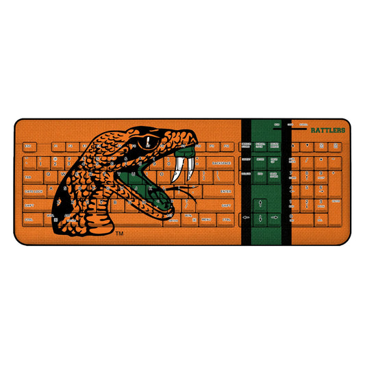 Florida A&M University Rattlers Stripe Wireless USB Keyboard