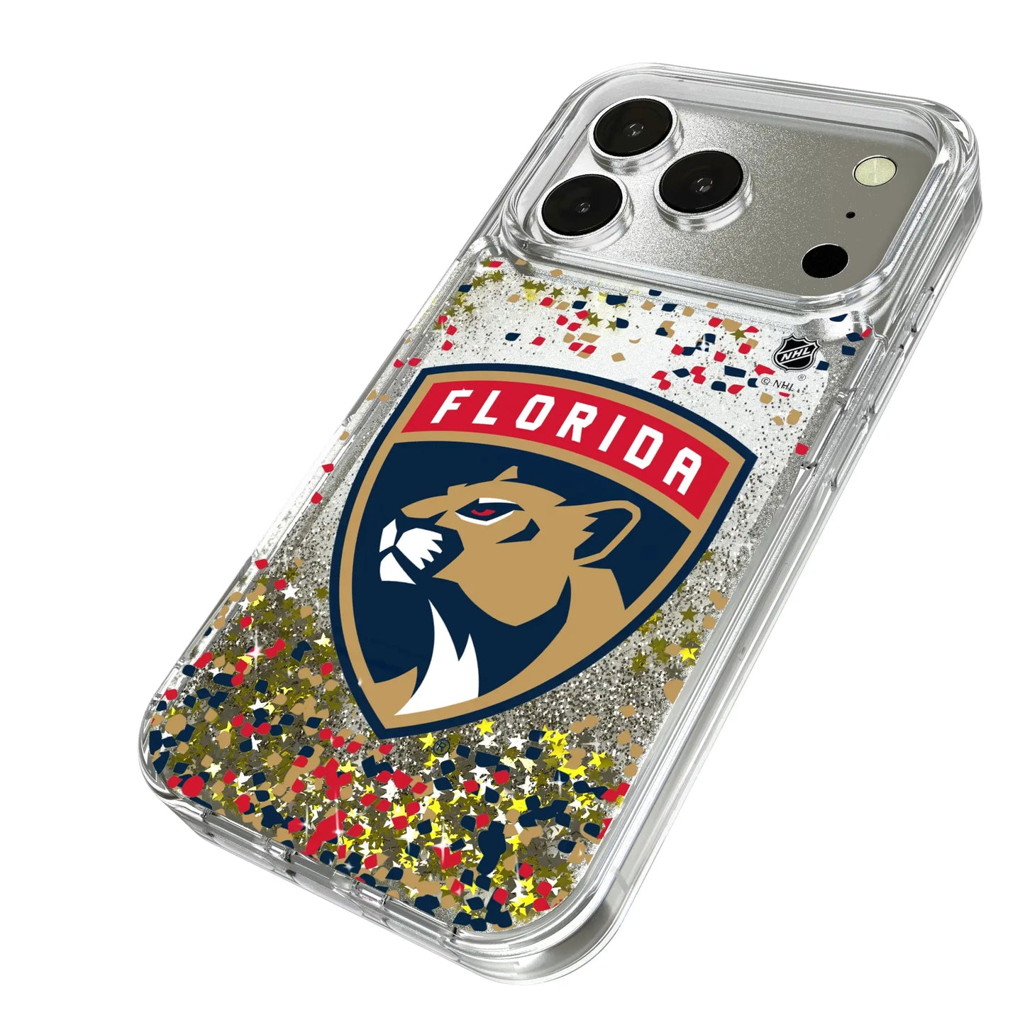 Florida Panthers Confetti Glitter Phone Case for Apple iPhone