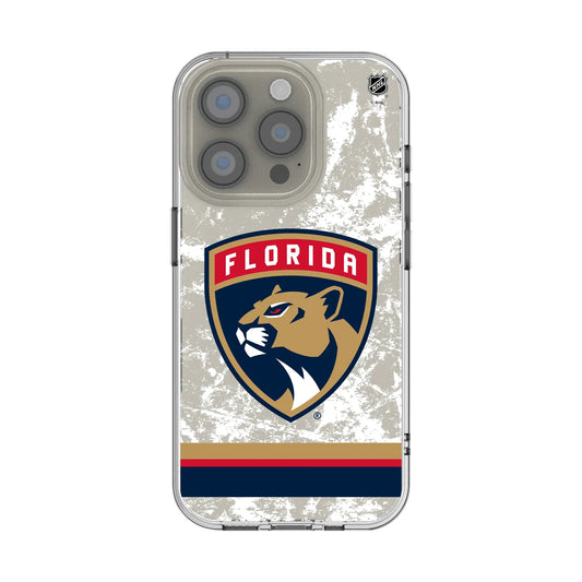 Florida Panthers Ice Stripe Clear Phone Case for Apple iPhone